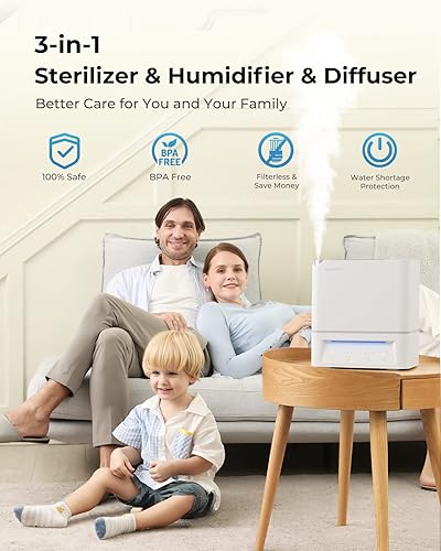 Miniatura 2 de Humidificadores de niebla fría para dormitorio humidificador de aire para habitación grande humidificador ultrasónico constante de llenado superior
