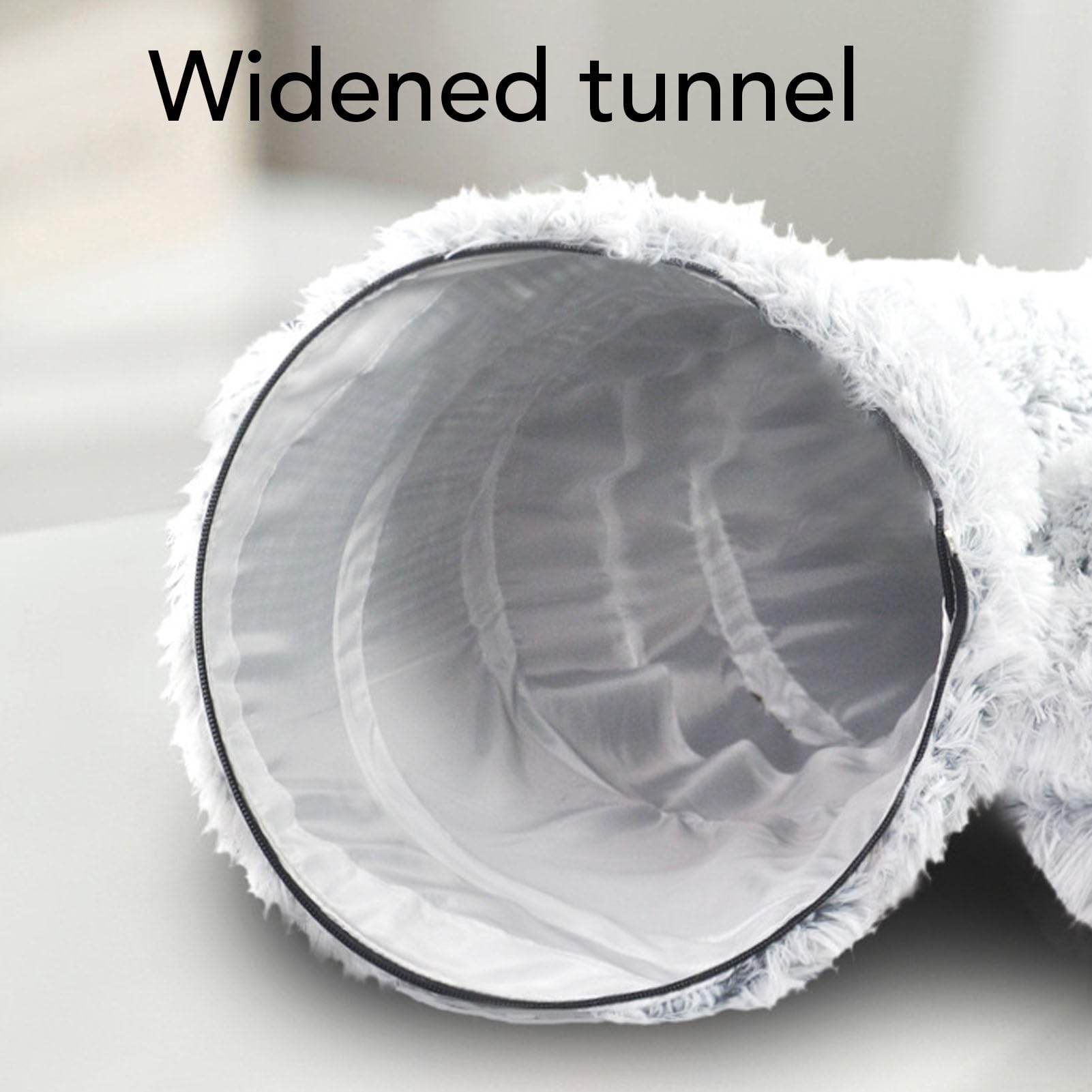 Legowisko Tunel dla Kota, Pluszowy Okrągły Tunel 83 X 27 X 70 Cm,