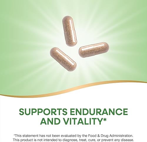 Miniatura 3 de Nature's Way Premium Herbal Siberian Eleuthero Root Supplement, Supports Endurance & Vitality*, Adaptogen*, 1,275mg per 3-Capsule Serving, Non-GMO