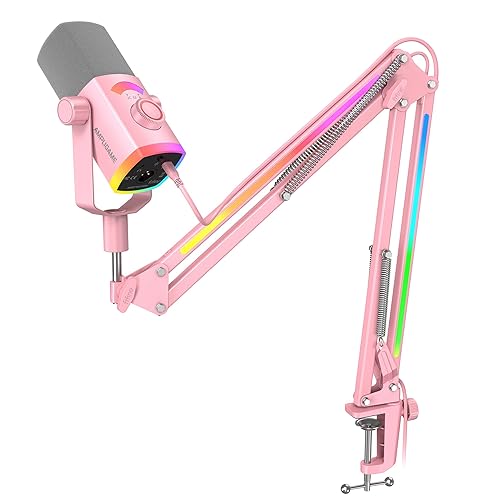 FIFINE XLR/USB Gaming Microphone Kit with Boom Arm Stand
