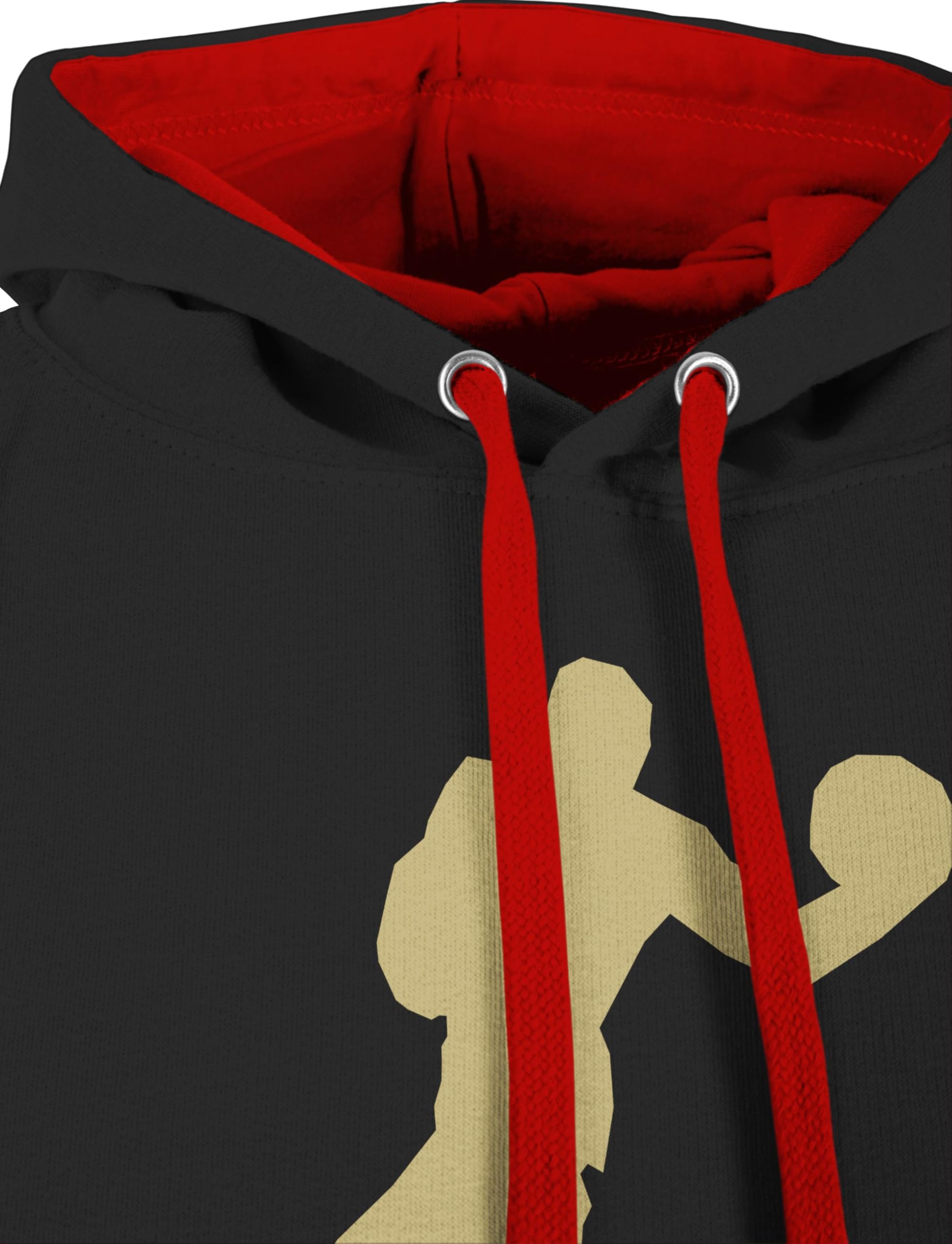 Shirtracer - Pullover Herren Frauen Hoodie Kontrast zweifarbig - Basketball Trikot Ersatz Training - Basketballer Gold