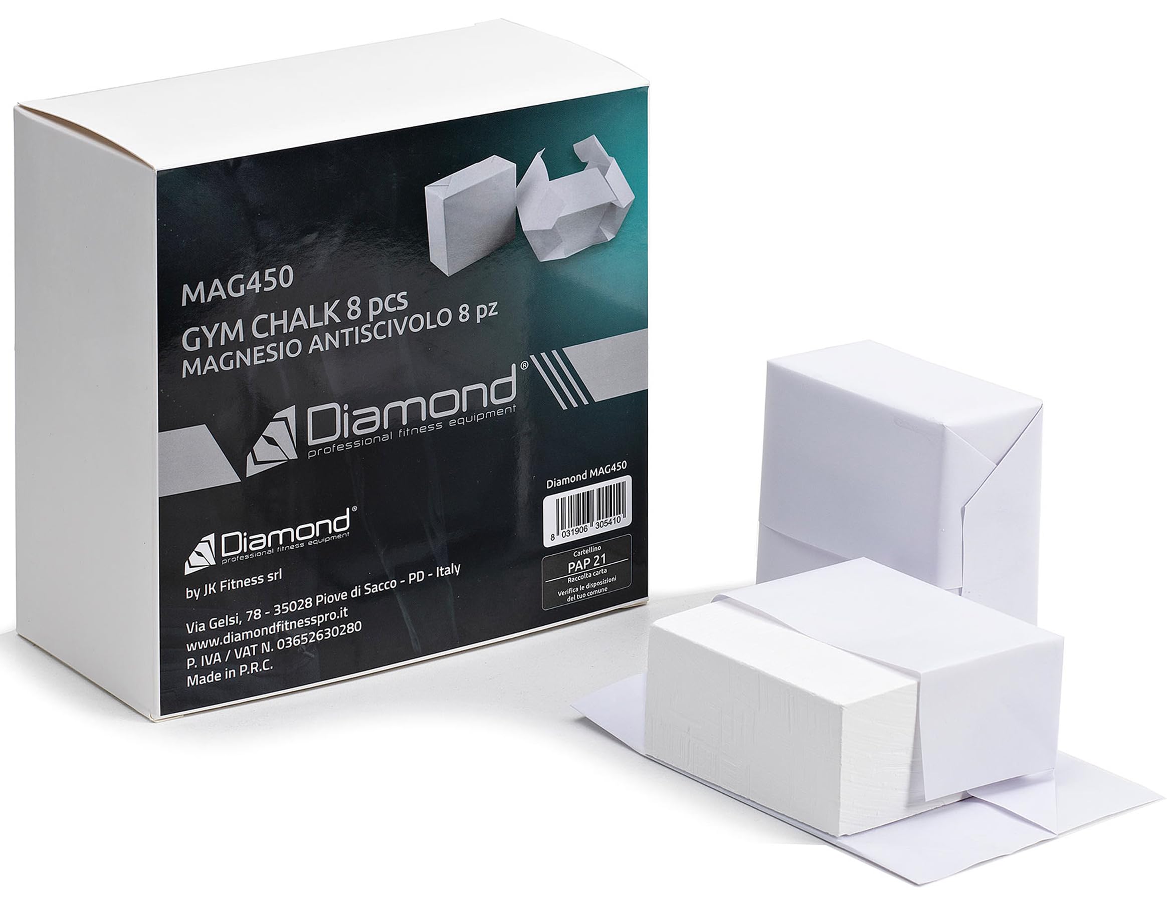 G5 HT SPORT Diamond Magnesite per Palestra | 2 Panetti da 56g per Una Presa Ottimale in Palestra, Arrampicata, Crossfit
