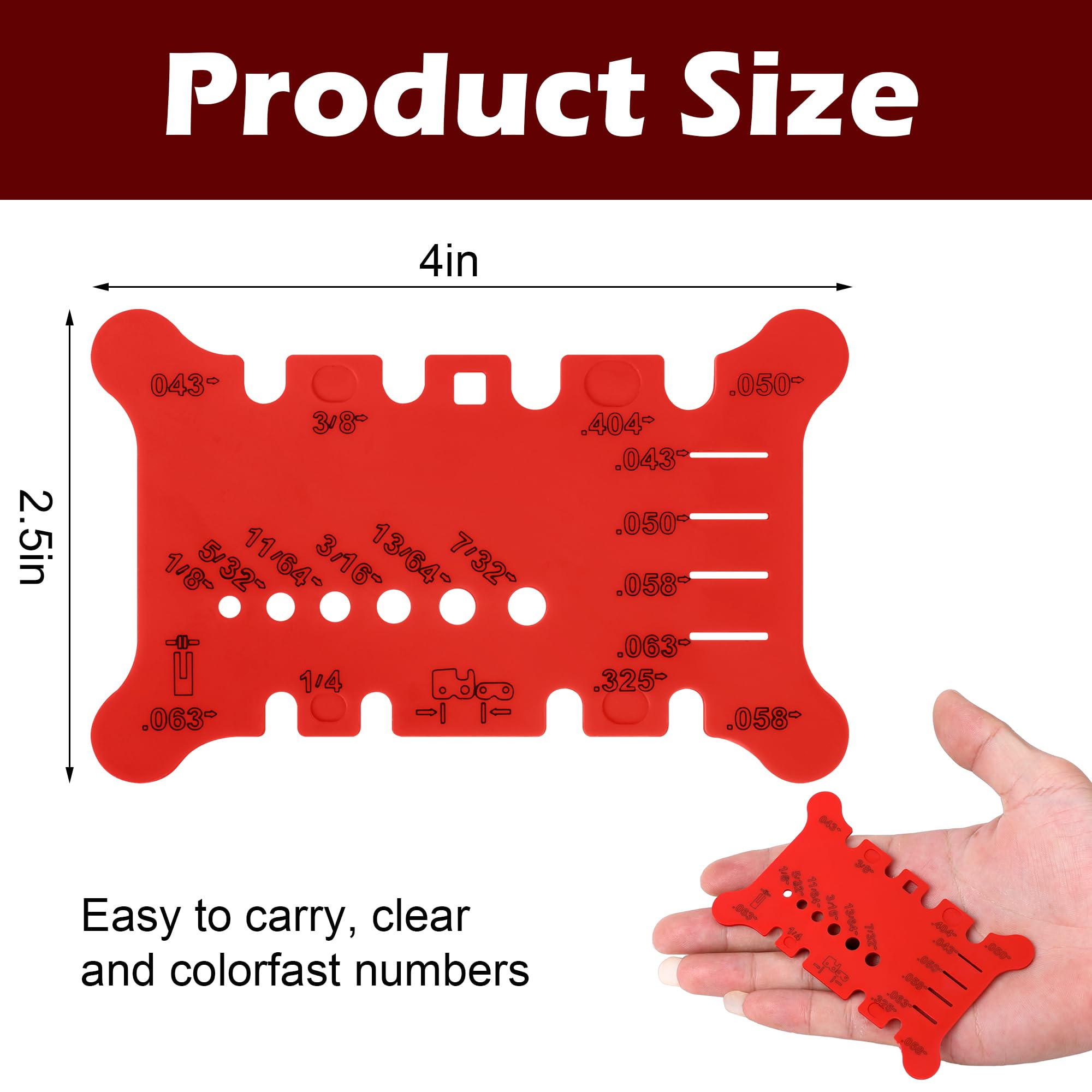 Shupakul 8 Pack Chainsaw Bar Gauge Tool Chainsaw Chain