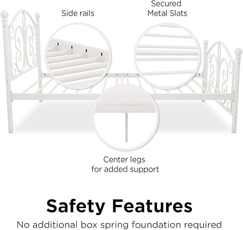 Miniatura 77 de DHP Bombay - Cama de metal Blanco,bronce