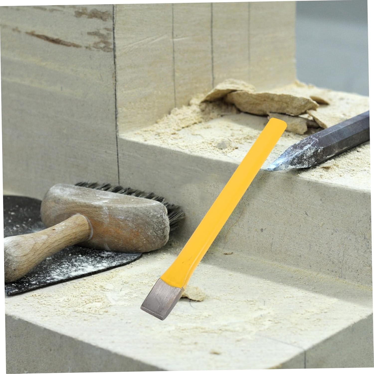 Homoyoyo Ergonomic Chisel for Masonry Mortise Chisel Stone Sculpture Making Tool