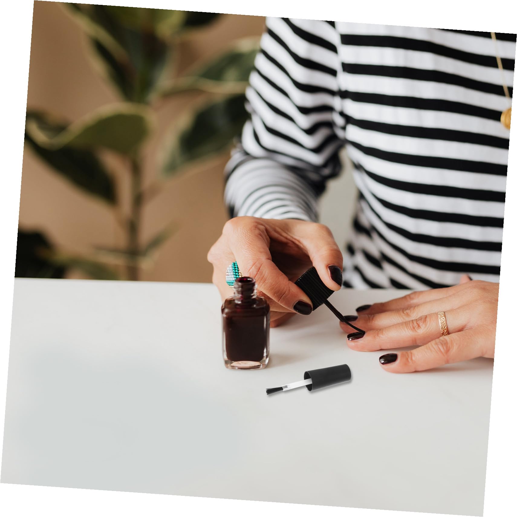 Beaupretty 80piezas Pinceles Para Esmalte De Uñas Con Cepillos De Reemplazo Para Botellas De Esmalte y Gel Diseño Práctico y Para Aplicación