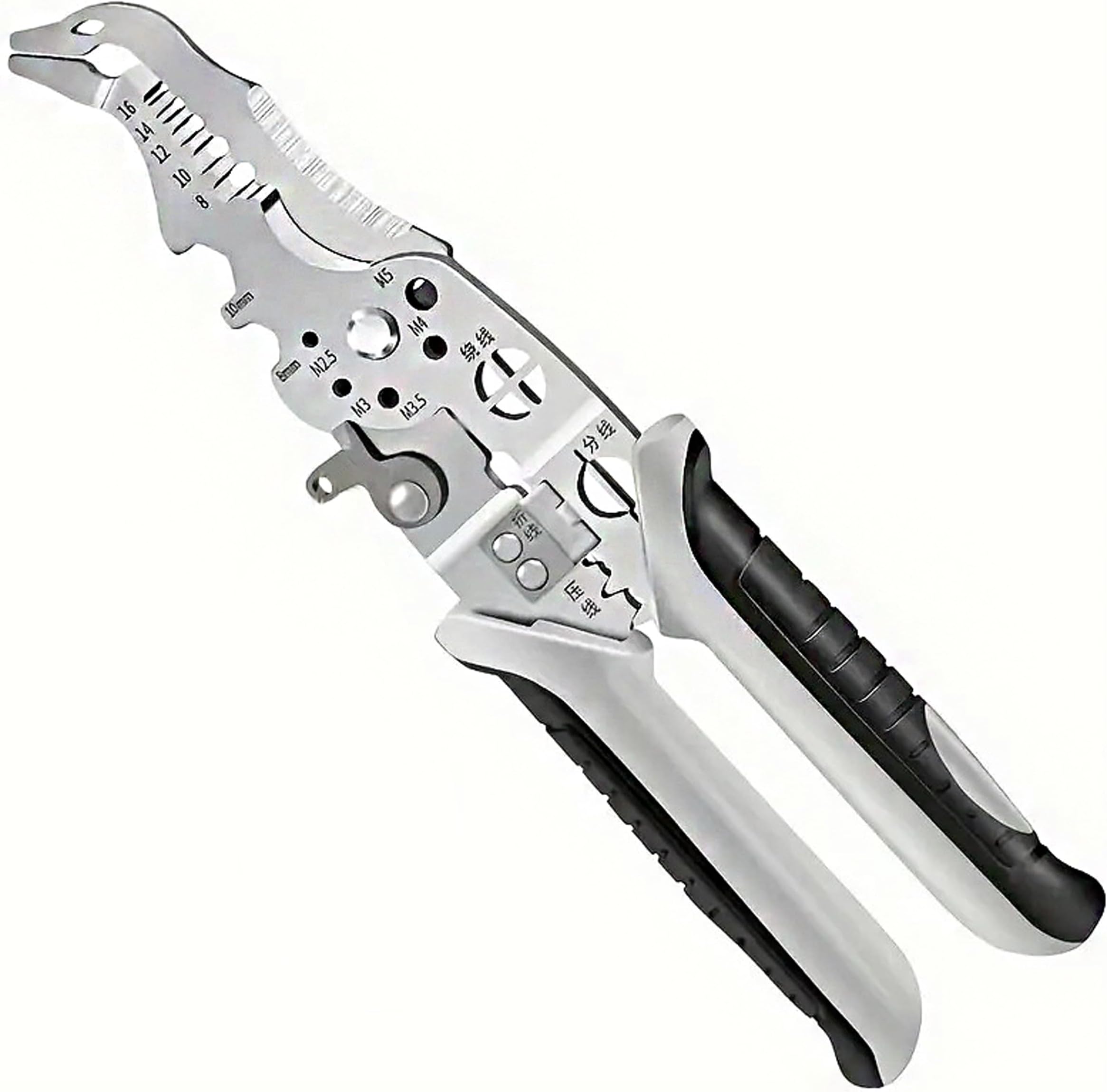 JPT Heavy-Duty Multi-Function Wire Stripper & Crimper Tool – Chrome Vanadium Steel, Ergonomic TPR Grip, Precision Electrical Wire Cutter & Terminal Crimping Tool for Professional Electricians