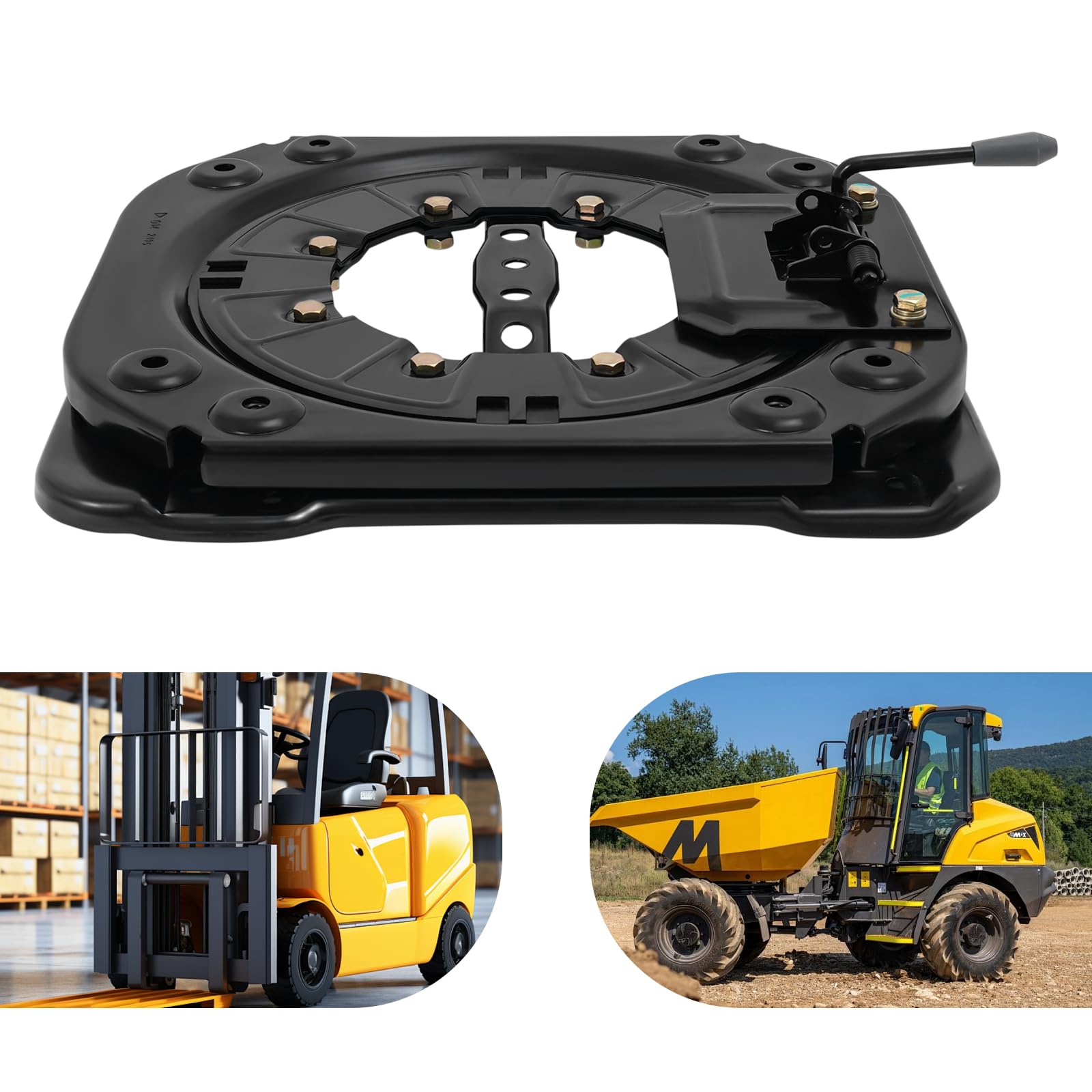 Base girevole, base girevole, piastra in acciaio, girevole a 360 gradi, per camper, camper, barca, camion, autobus