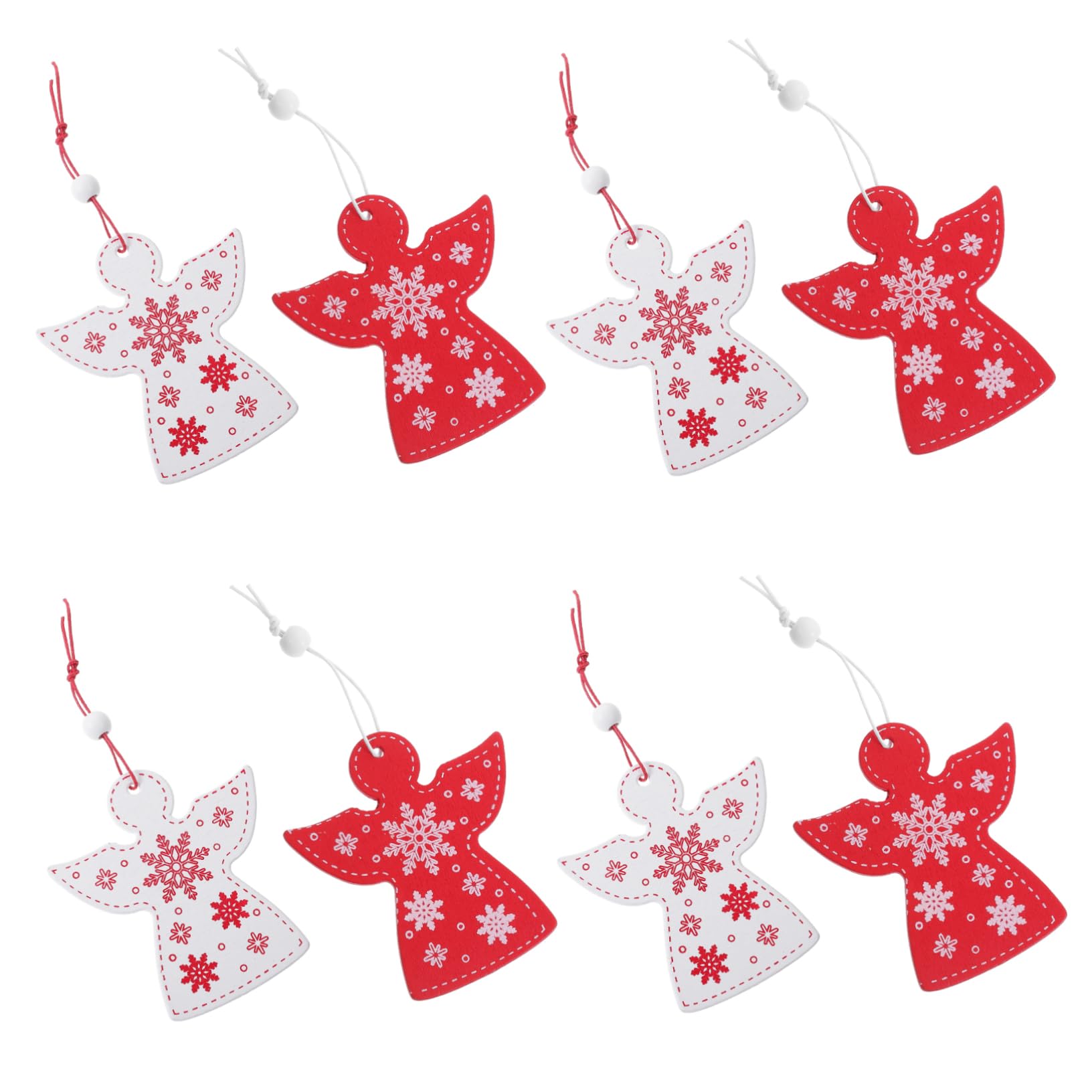 4 Juegos Colgante De Madera De Ángel Colgante De Decoración De Árbol De Navidad Adornos De Ángel Colgante De Navidad Adorno De Fiesta De Navidad Mini Bola Navideña 20 Piezas * 4