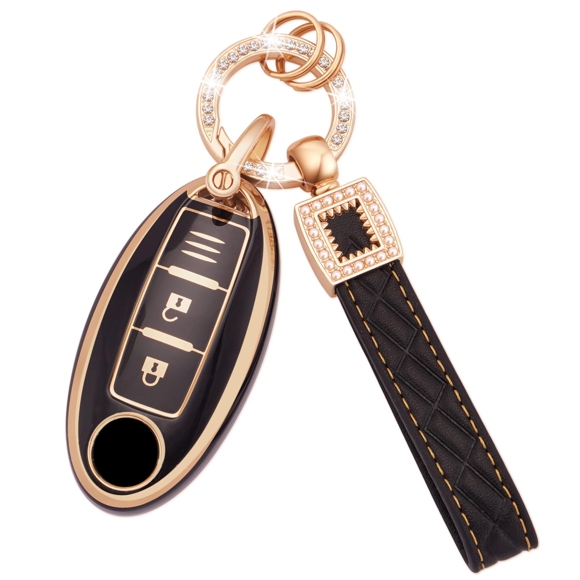 Car Key Fob Case Fit for Peugeot 107 207 307 307S 308 407 607 807 3008 5008 Citroen C2 C3 C4 C5 C6 C8 Xsara 2 Buttons Flip Folding Key Case Shell with Leather Keychain Lanyard (BP-Pgt-2F) — view 47
