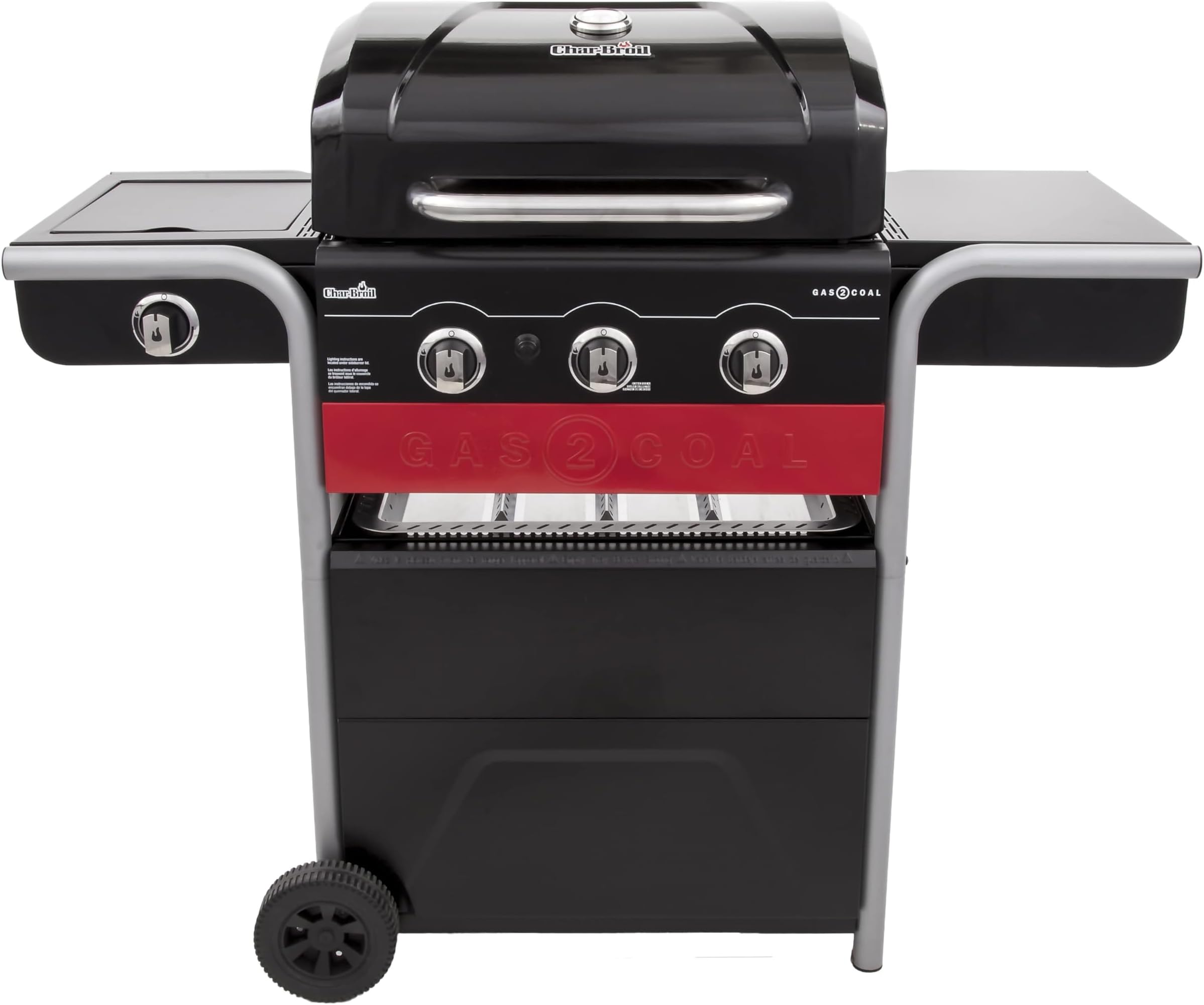 Char-Broil Gas2Coal 330 Hybrid BBQ Grill | 3+1 Burner