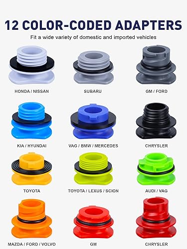 Miniatura 3 de SMART JERRY - Kit de embudo de aceite de motor a prueba de derrames  Embudo de cambio de aceite con 12 adaptadores y 2 tableros organizadores