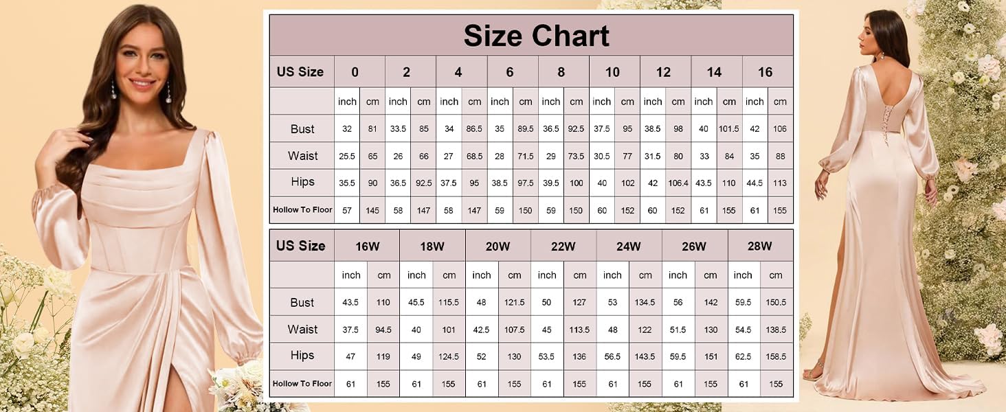 Women’s Chiffon Mother of Bride Dresses with Deep V Neck Long Sleeve Slit High Low Maxi Prom Evening Gowns