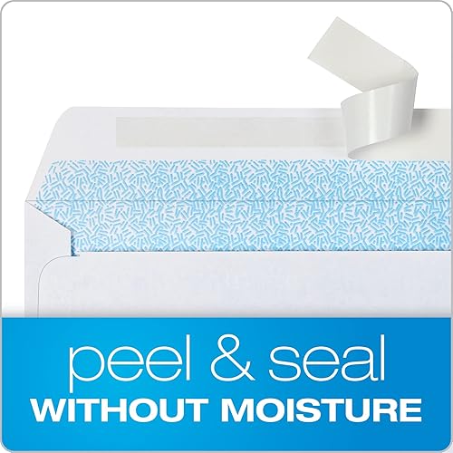 Miniatura 3 de Columbian Sobres de seguridad #10 de doble ventana, 4-18 x 9-12 pulgadas, autosellados, blancos, para enviar facturas, extractos y documentos,