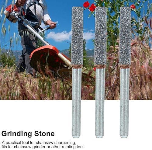 Miniatura 2 de TOPINCN Paquete de 3 limas de piedra de molienda de rebabas de 5/32 pulgadas, afilador de motosierra profesional, accesorio de afilado de piedra