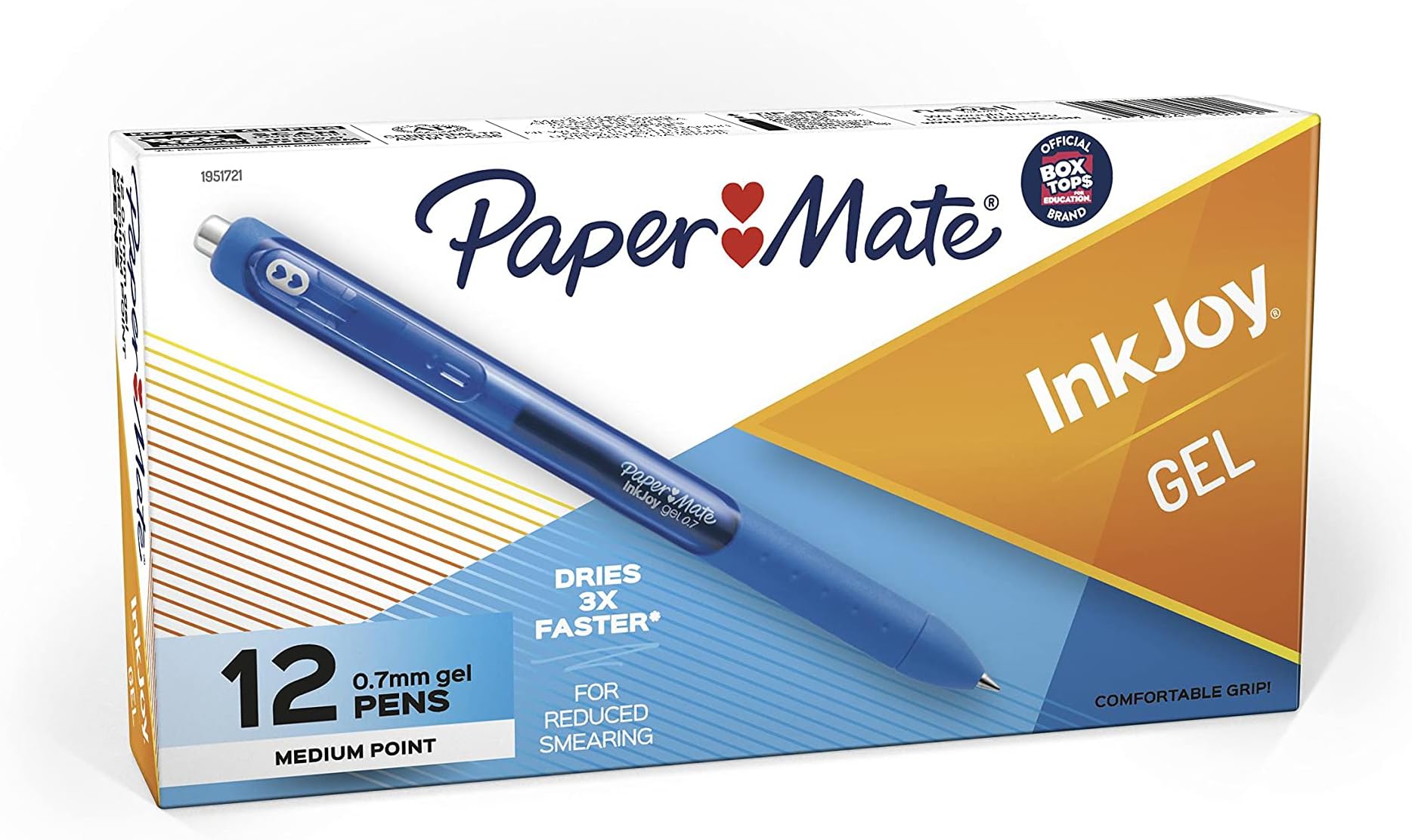 InkJoy® Gel Pens, Medium Point, 0.7 mm, Blue Barrel, Blue Ink, Pack Of 12