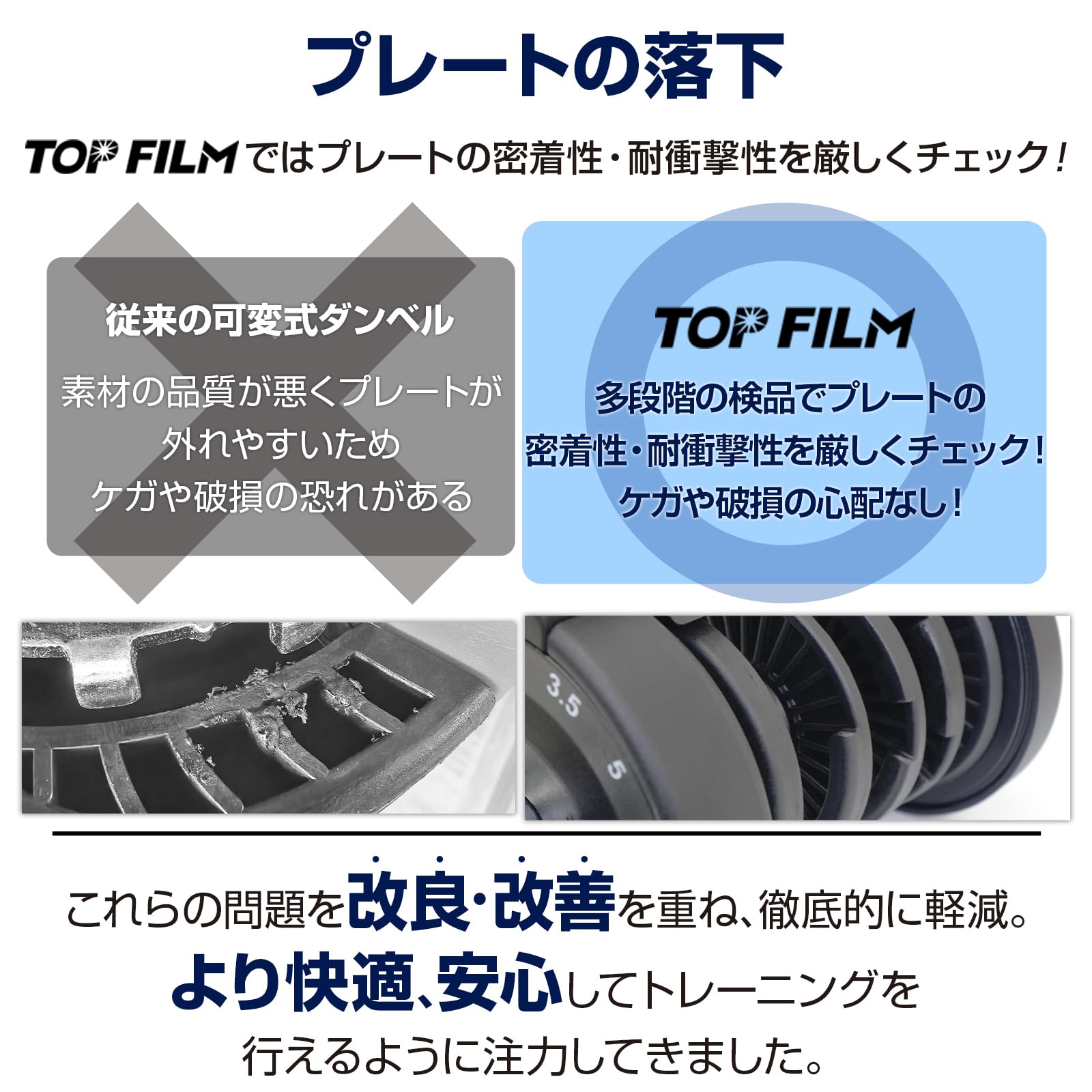 Amazon | 【JAPAN BRAND】 TOPFILM ダンベル 可変式 可変式