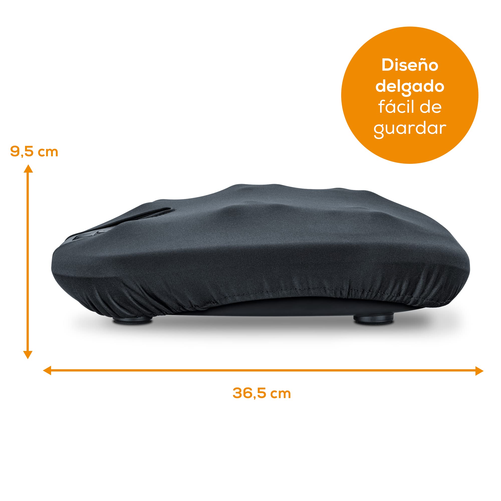 Beurer FM 70 Aparato de masaje Shiatsu para pies y espalda, masaje relajante con función de calor conmutable para aliviar la tensión, material agradable, con función de desconexión automática