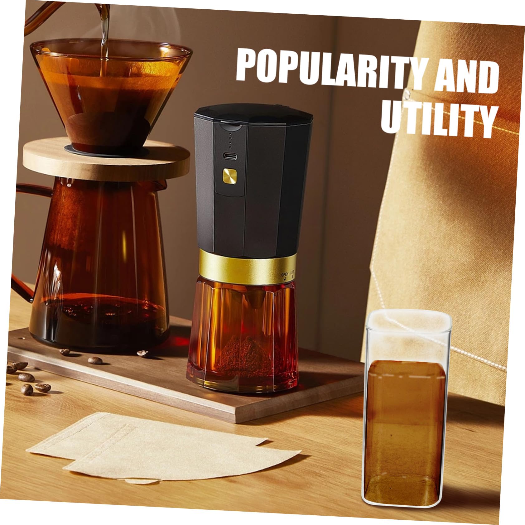 BESTYASH 5pièces Gobelets Verre Transparent Lot pour Café Thé et Autres Boissons Résistants Chaleur Verre Raffiné pour Usage Quotidien
