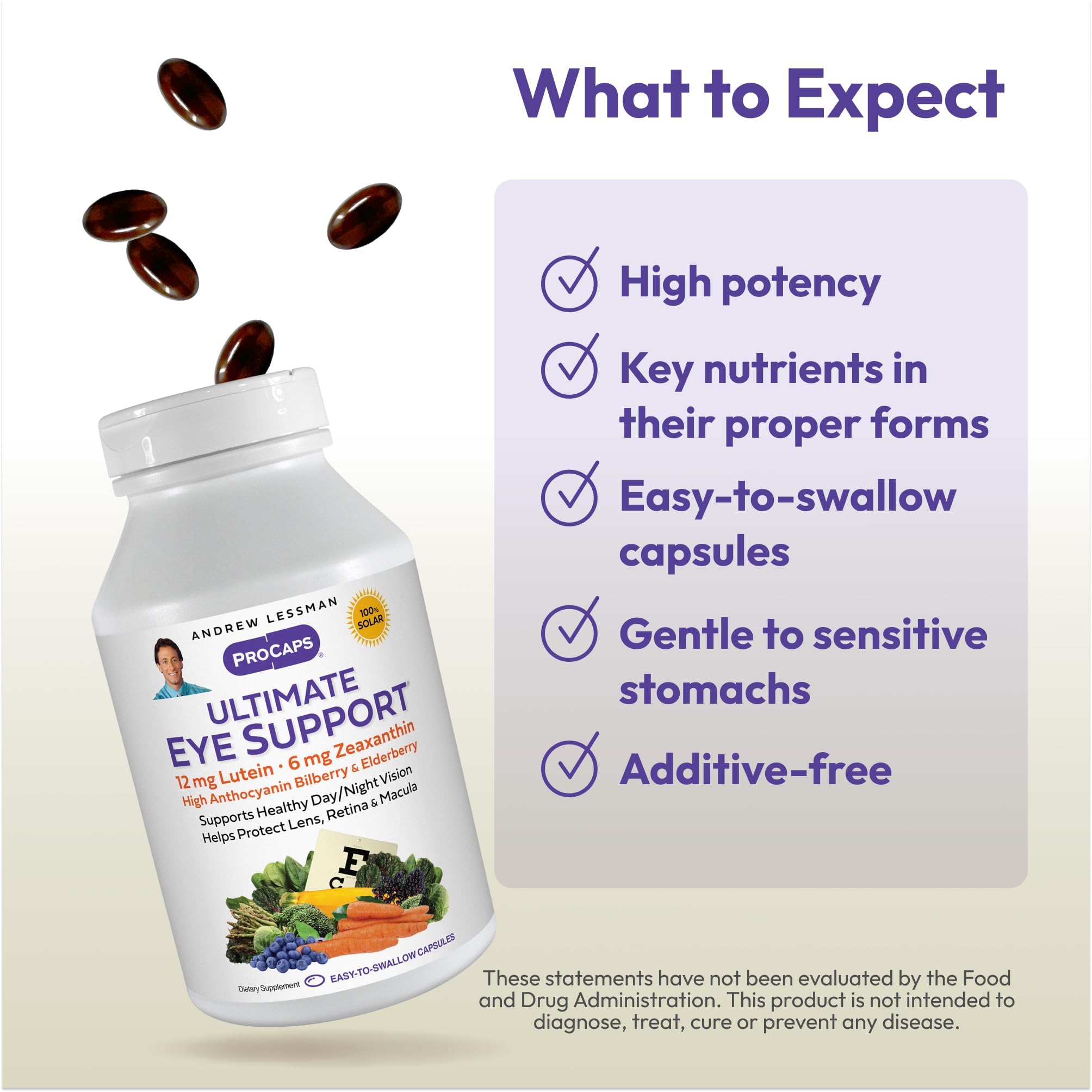 ANDREW LESSMAN ProCaps Ultimate Eye Support 12 mg, 30 Softgels — Amazon image 4