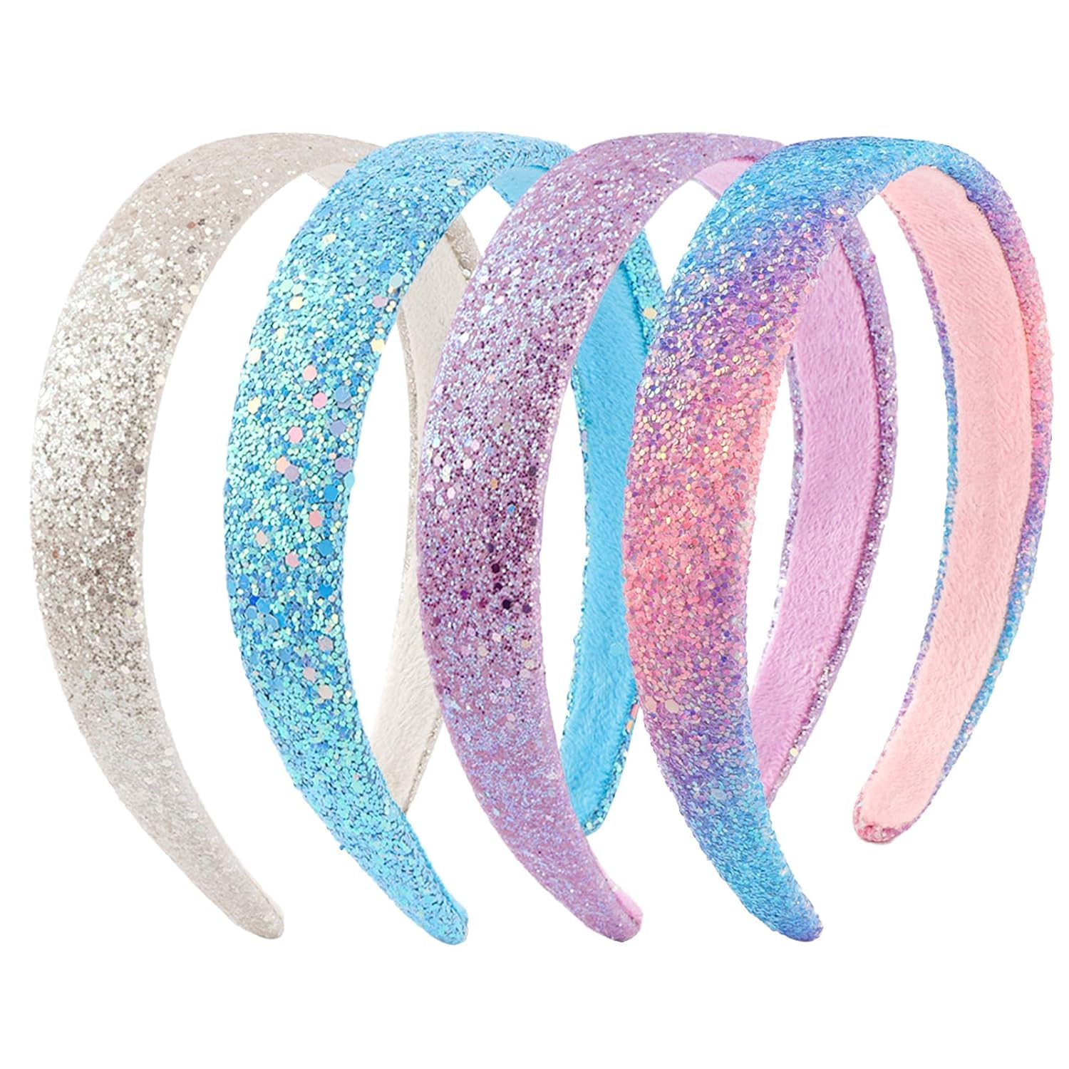 Housoutil 2pezzi Fascia Per Elegante Con Paillettes Accessorio Brillante Per Donne e Ragazze Per Cerimonie e Occasioni Speciali Nera