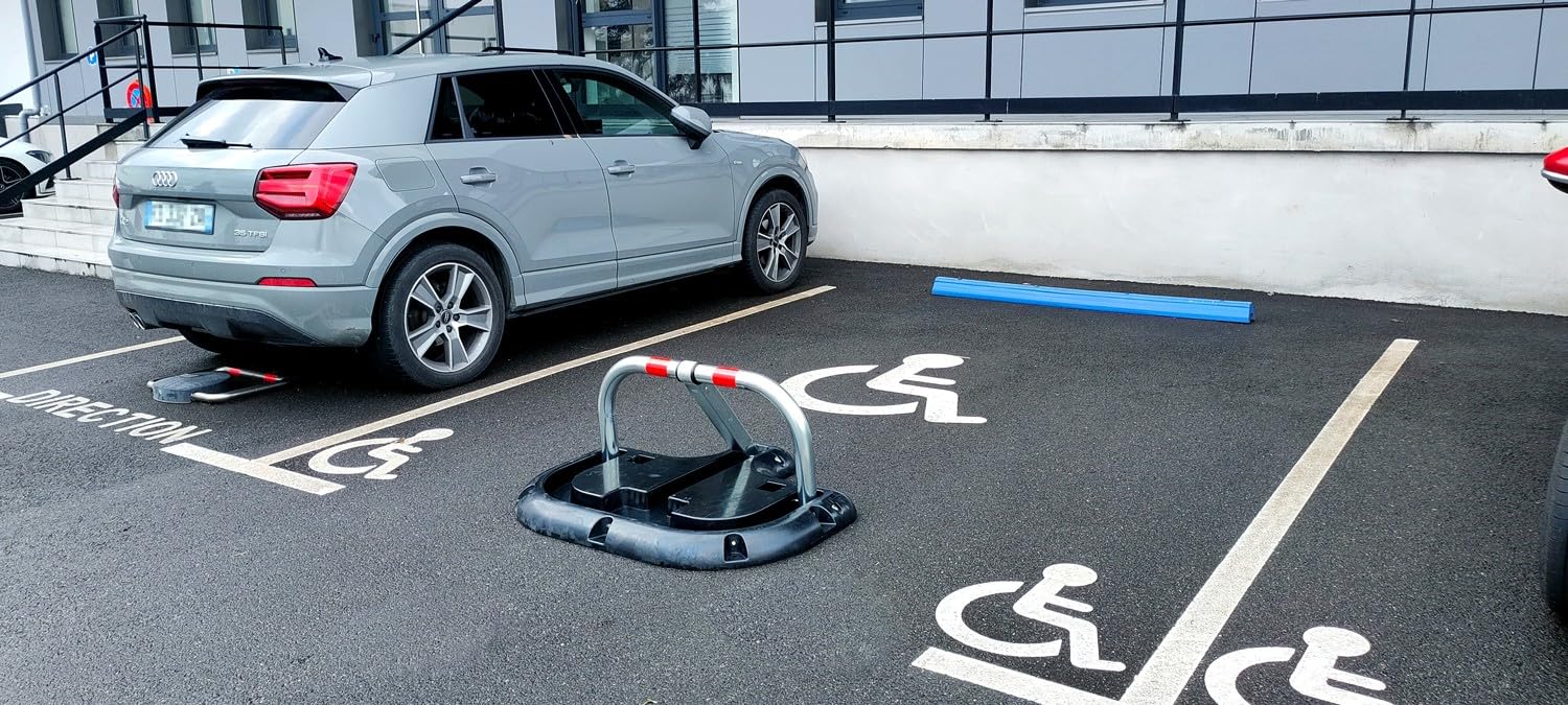Structure caoutchouc à fixer avec arceau de parking haute résistance - serrure pompier 14 mm