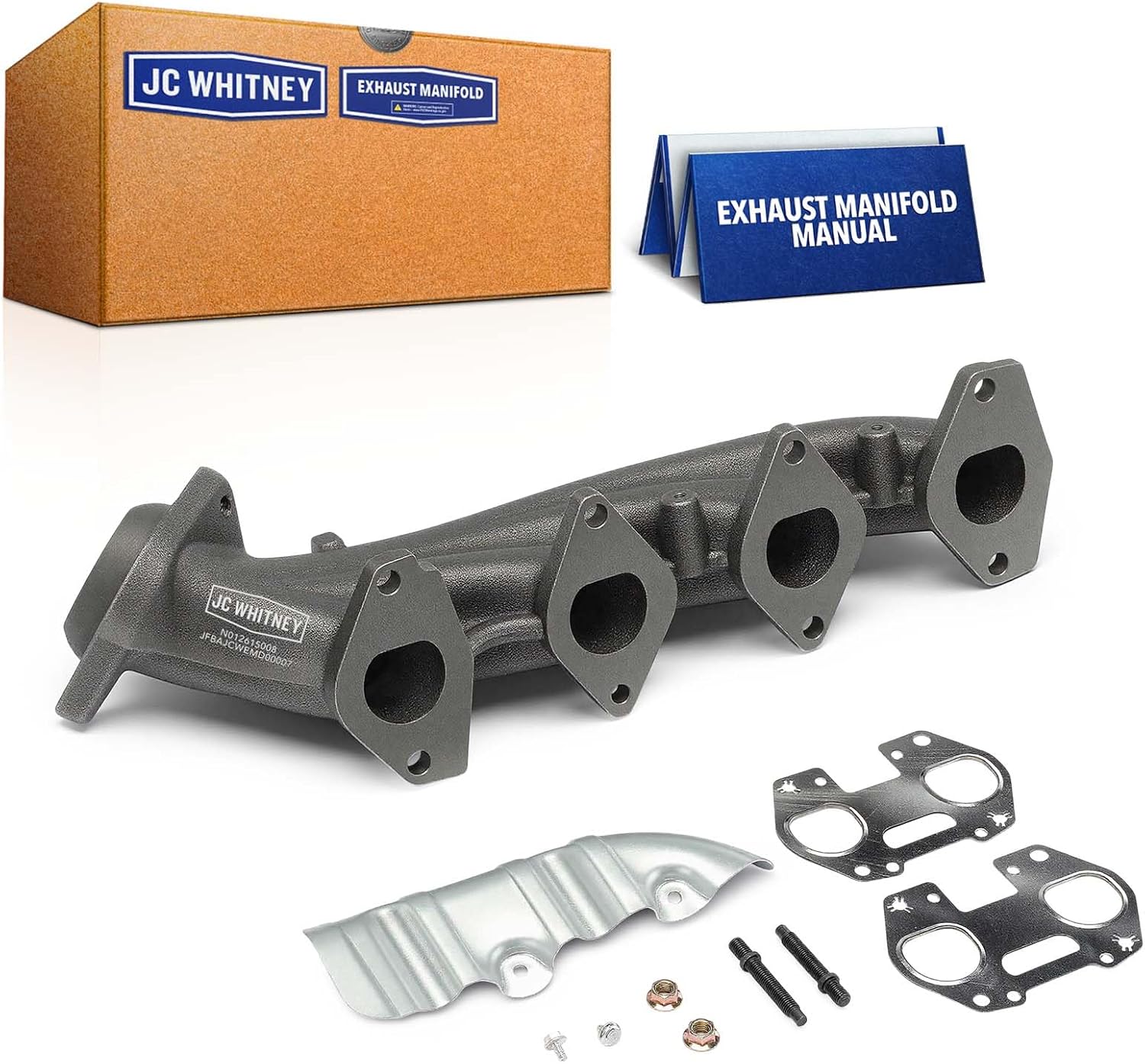 JC Whitney JFBAJCWEMD00007 Right Exhaust Manifold Kit - Compatible with Ford F-150 F-250/F-350 Super Duty 2010, Expedition 2010-2014, Lincoln Navigator 2010-2014 - 5.4L Cyl.8