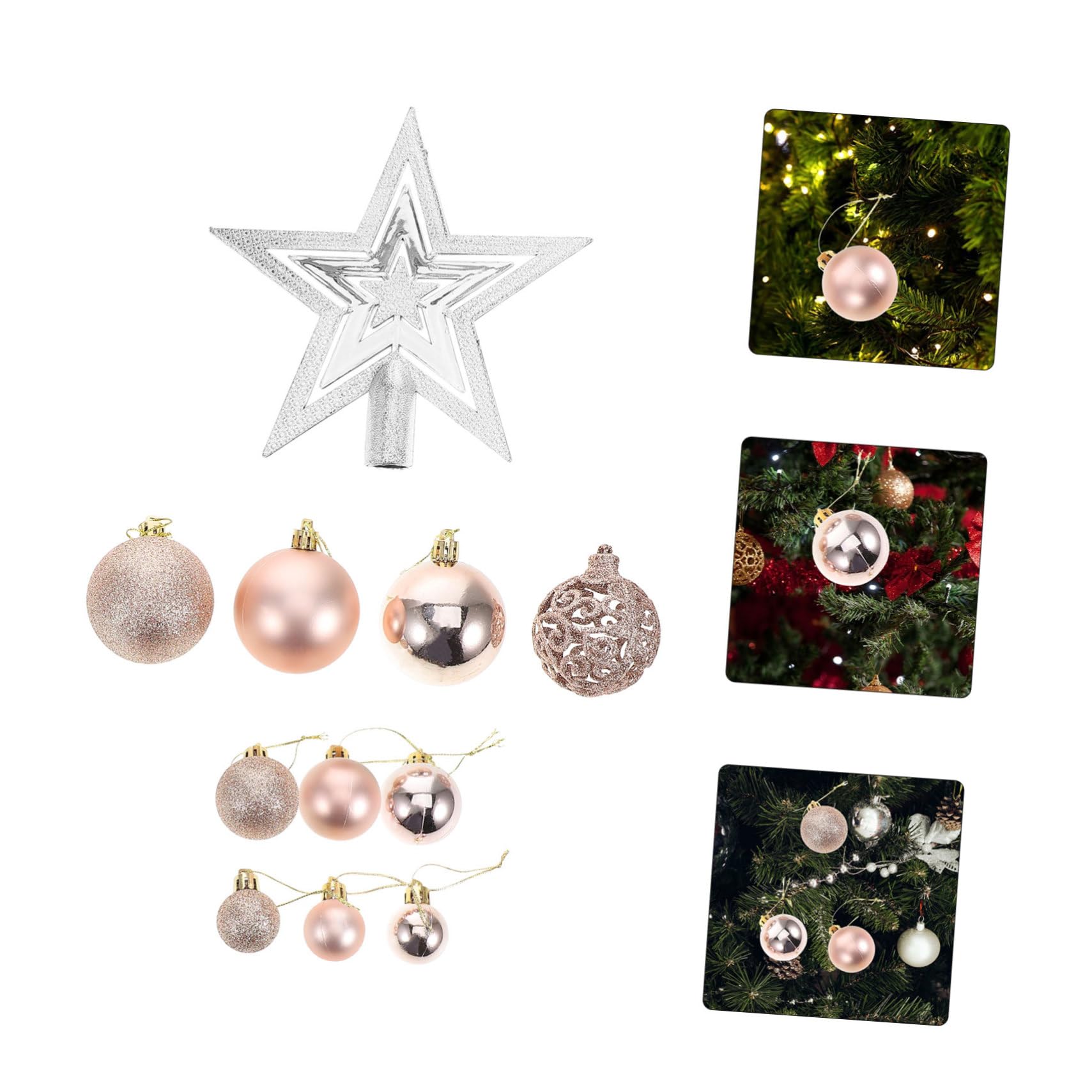 jojofuny 100 Pezzi Palle Natalizie in Abs per Decorazioni Natalizie Soffici e Resistenti per Feste di Natale