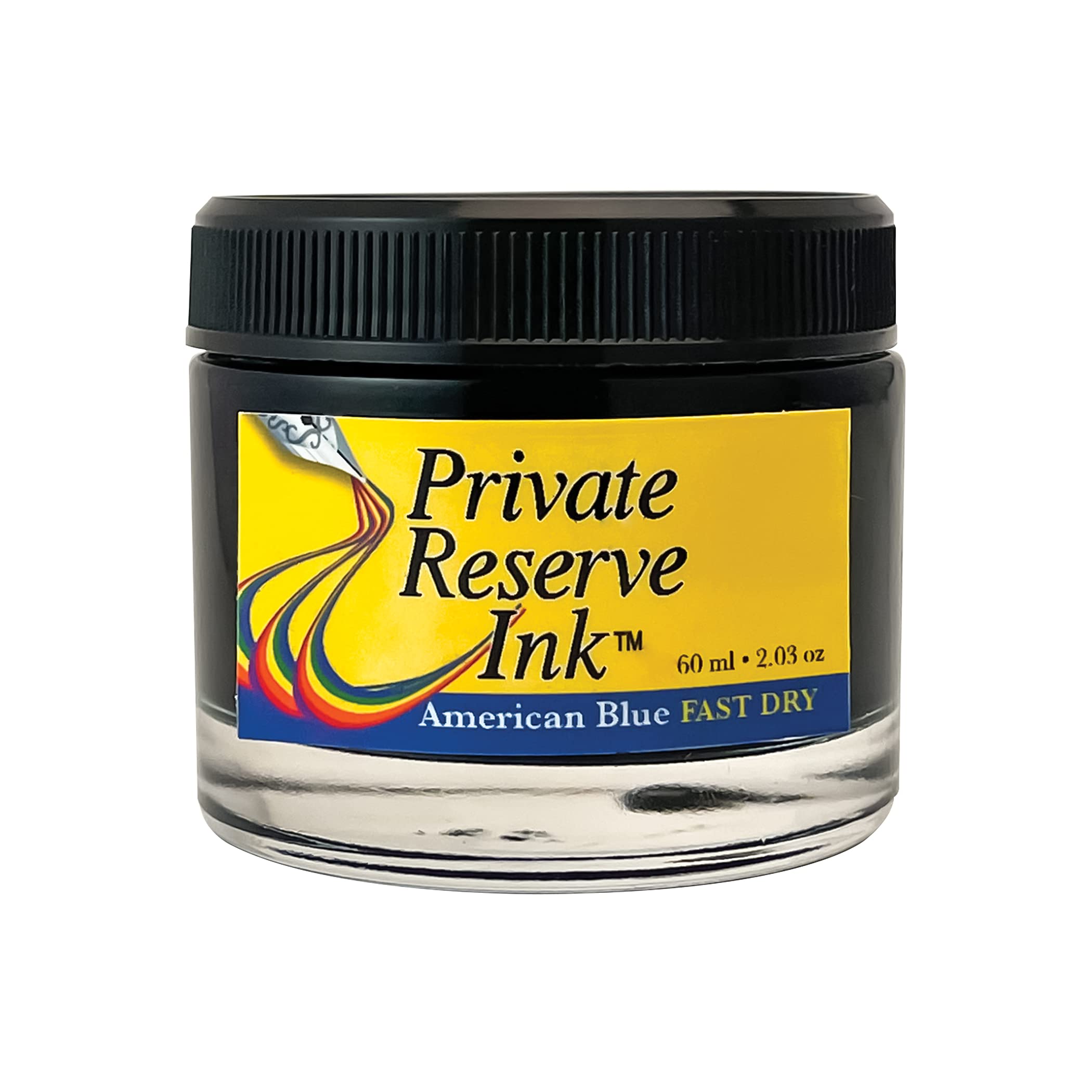 Private Reserve Ink® FAST DRY - 60 ml Ink Bottle for Fountain Pen (American Blue Fast Dry) (PR17039)