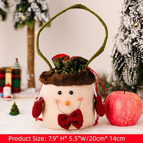 Miniatura 3 de Yiuwccd Bolsas de regalo de Navidad, bolsas de Navidad con cordón ajustable, bolsas reutilizables para muñecas de Navidad, bolsas de regalo de