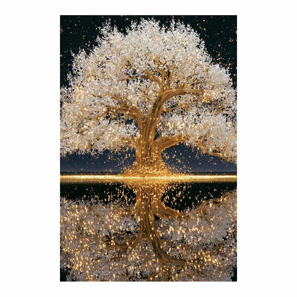 HOQIU Tree Wall Art Autumn Leaf Tree Scene artwork, home canvas prints, for Bathroom Living Room Bedroom(Multicolor)-70x100cm Unframed