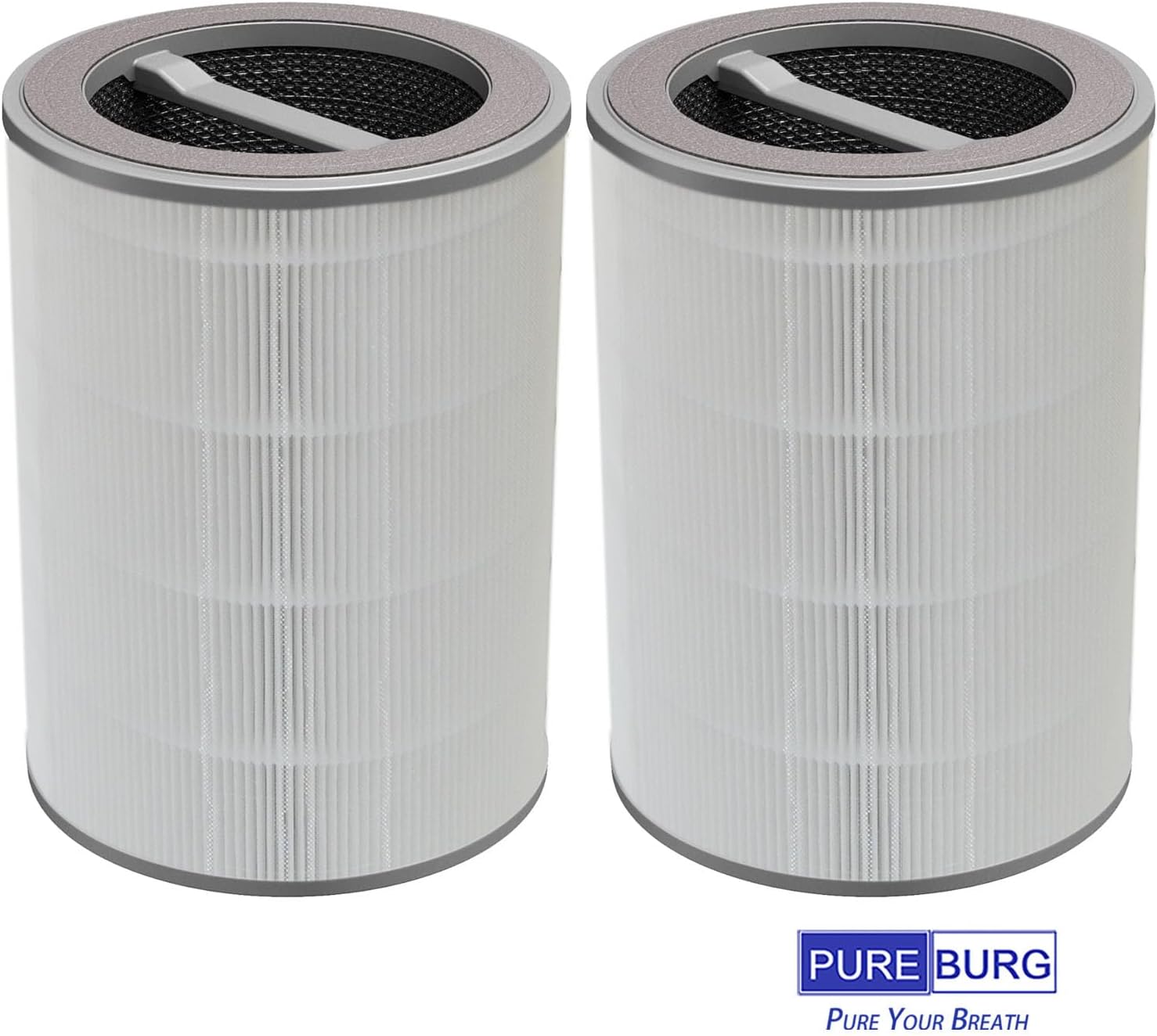 PUREBURG Replacecment Filter Compatible with WYZE Smart Air Purifier,2-Pack H13 HEPA 4-Stage Filtration Activated carbon 2-in-1 Air Clean Dust VOCs - Image 4
