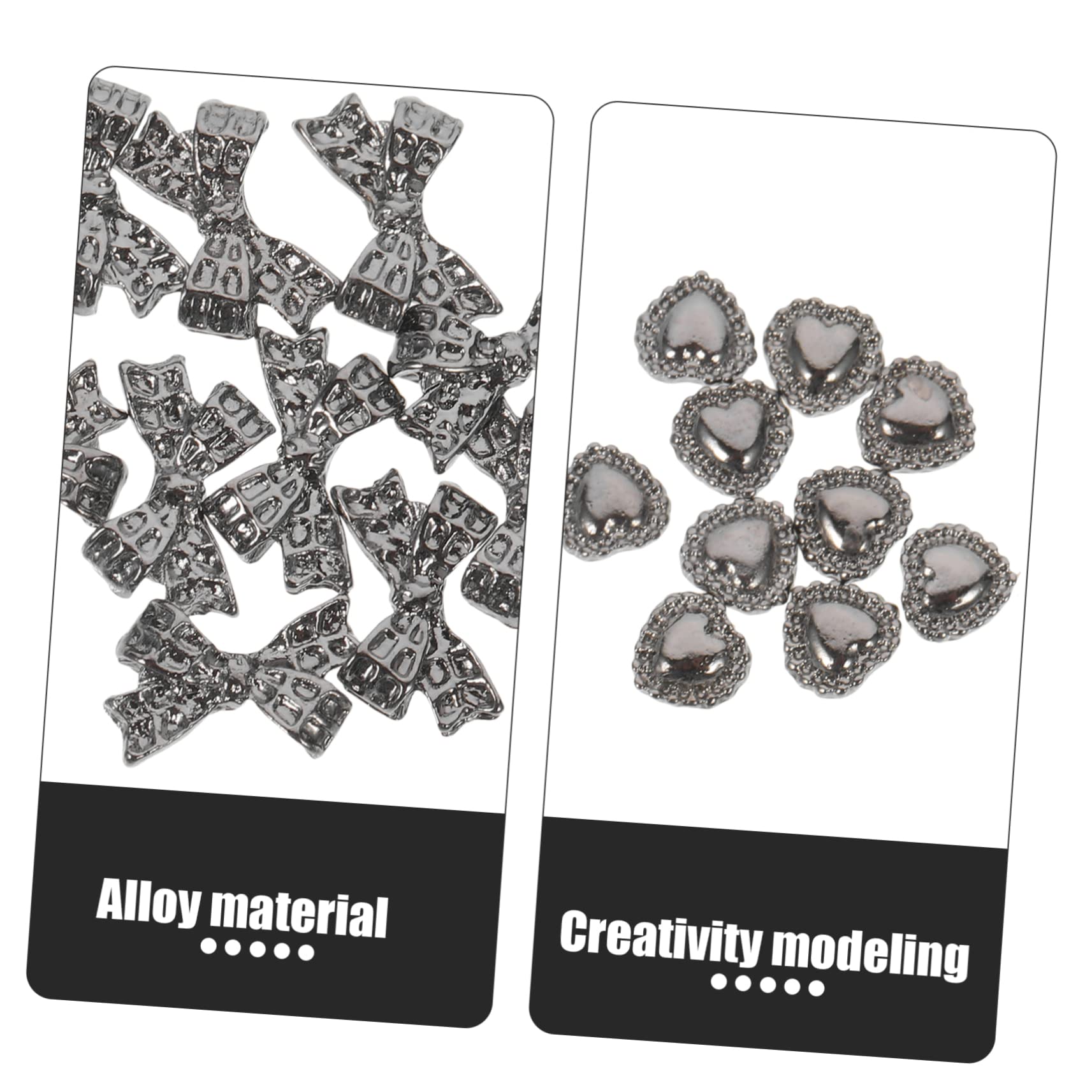 PACKOVE 150pièces Charms De Nail Art Accessoires Métalliques Pour Manucure Décorations Pour Et