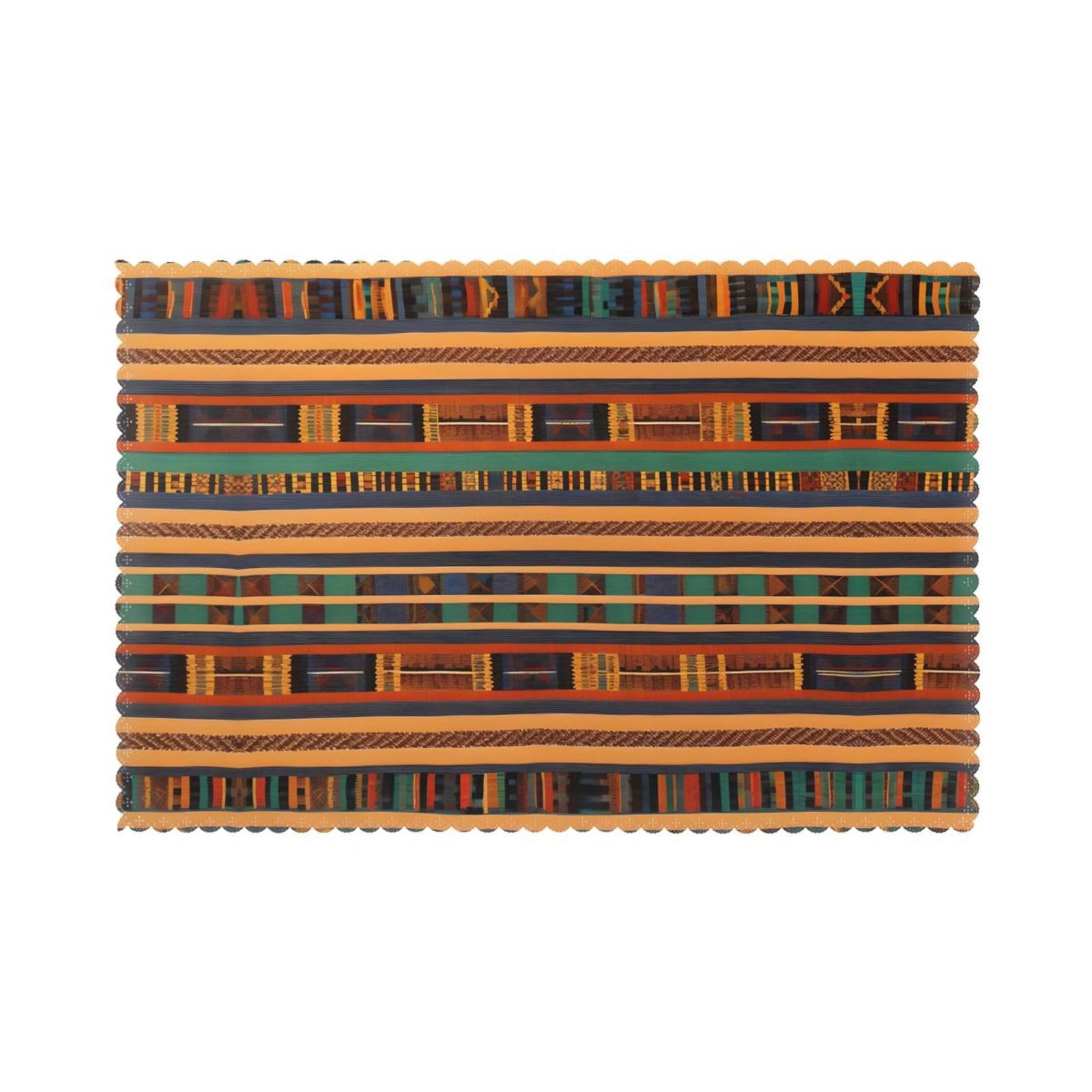 Sets de table de Noël africains isolants et faciles à nettoyer pour repas