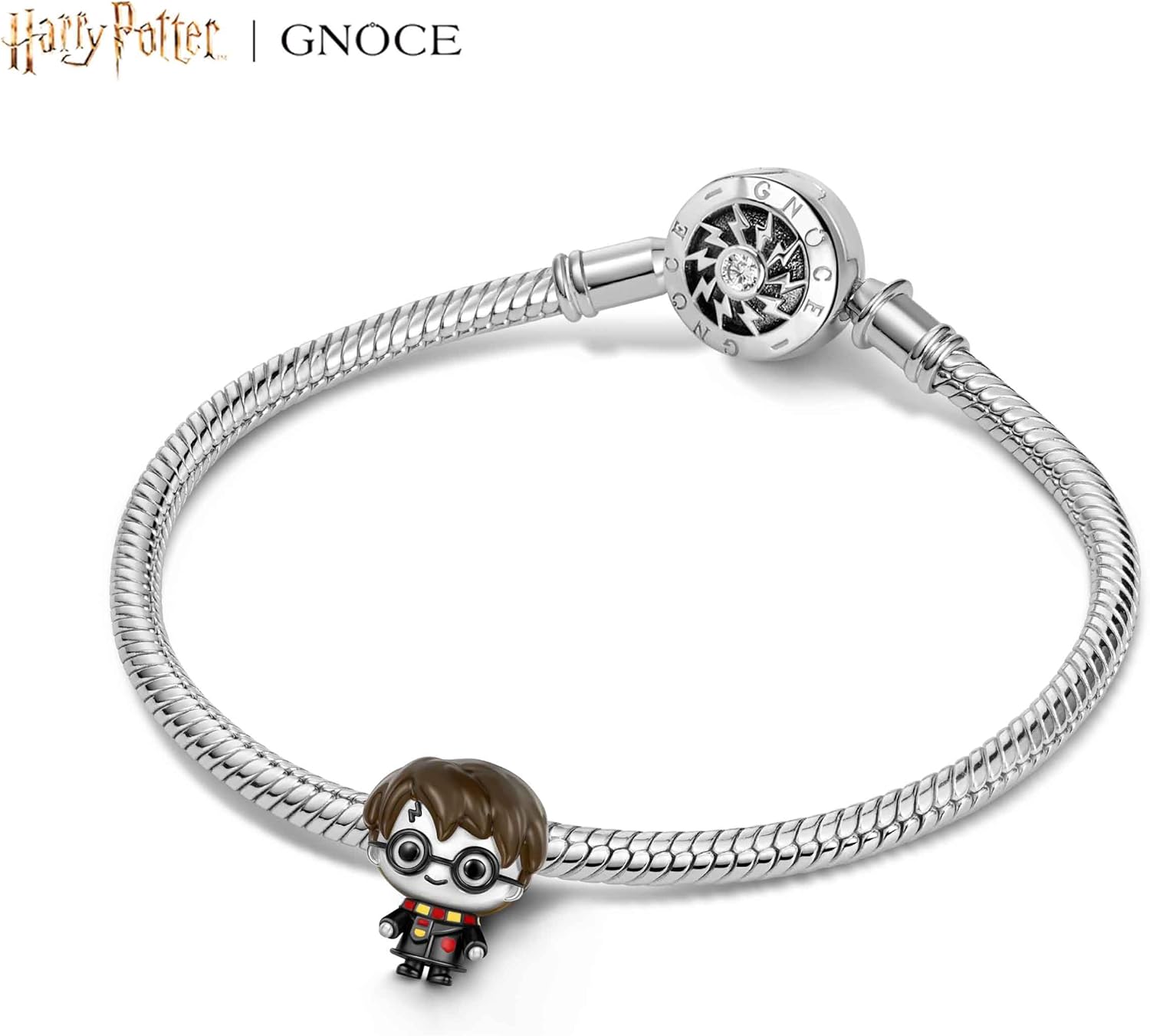 GNOCE Harry Potter Charm Bead Bracelet for Women, S925 Sterling Silver Dangle Charms for Women Wife, Valentine‘s Day, Mother’s Day Jewelry