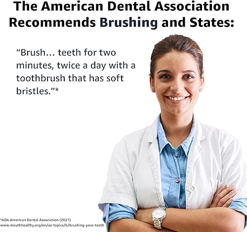 Miniatura 4 de Yaxa Basics Cepillos de dientes suaves para adultos, limpieza profunda pulsante con cerdas suaves, 2 unidades, colores surtidos