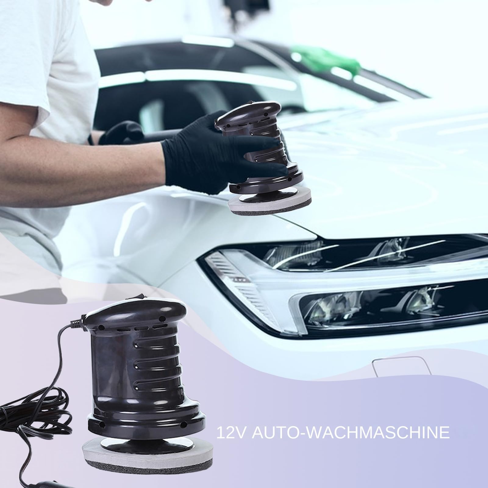 Pulidor Y Abrillantador Para Coches Pulidora Para Automóvil 12V | Accesorios De Cuidado Automotriz Para Moto Muebles Restauración De Madera Taller En Casa Garaje Exterior