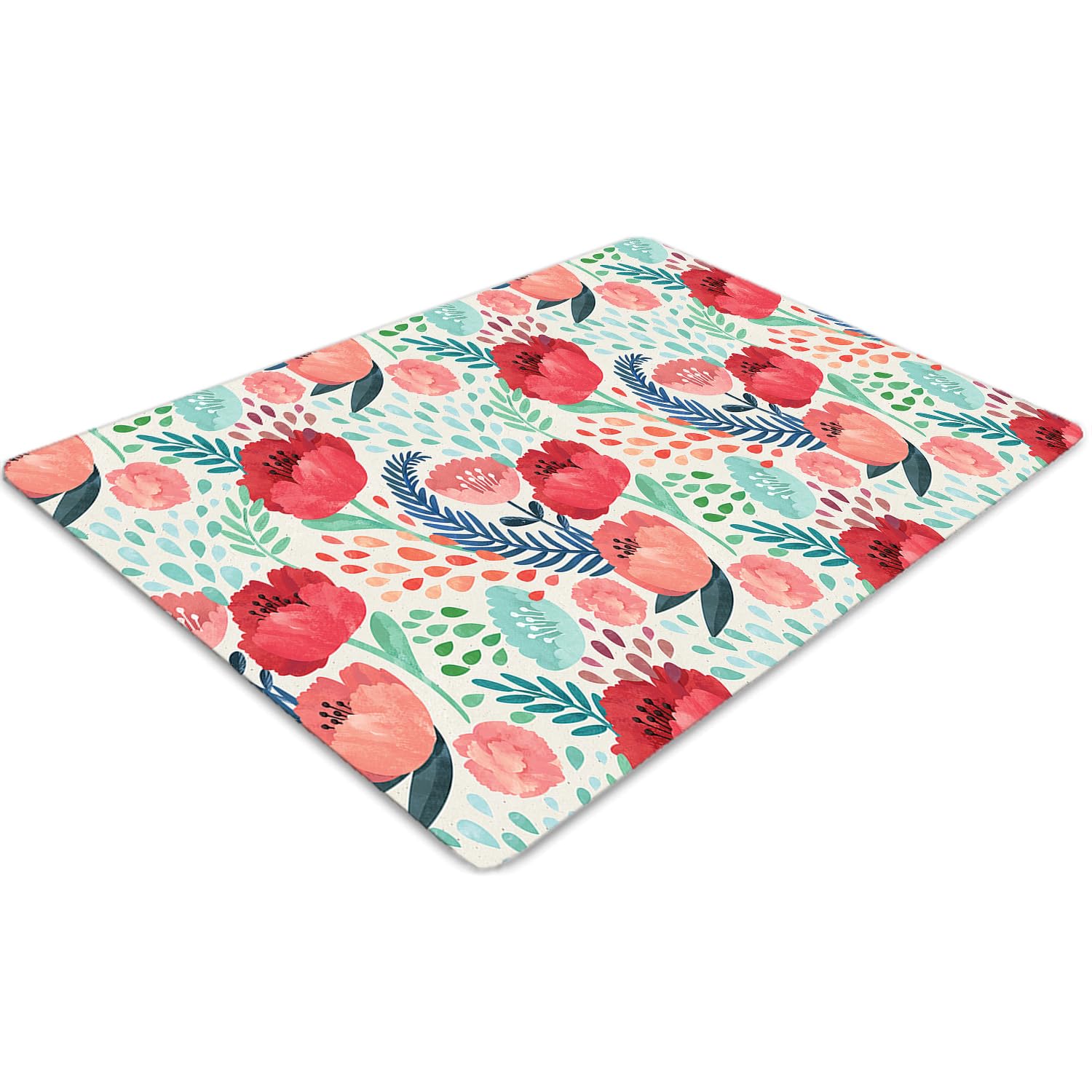 Tapis de chaise 140x100 cm rectangulaire : protège-sol PVC imperméable et antidérapant