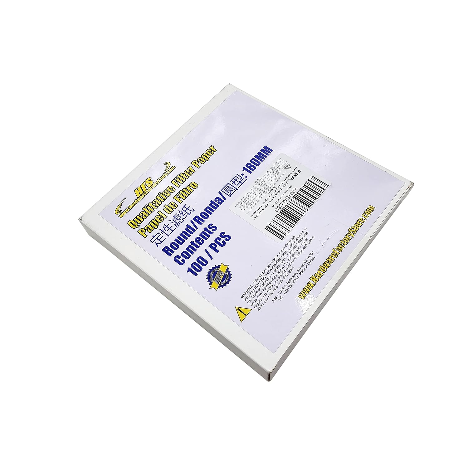 HFS(R) 110mm Ashless Qualitative Filter Papers Lab 100PCS Fast 20 um Round (110mm, 20um)