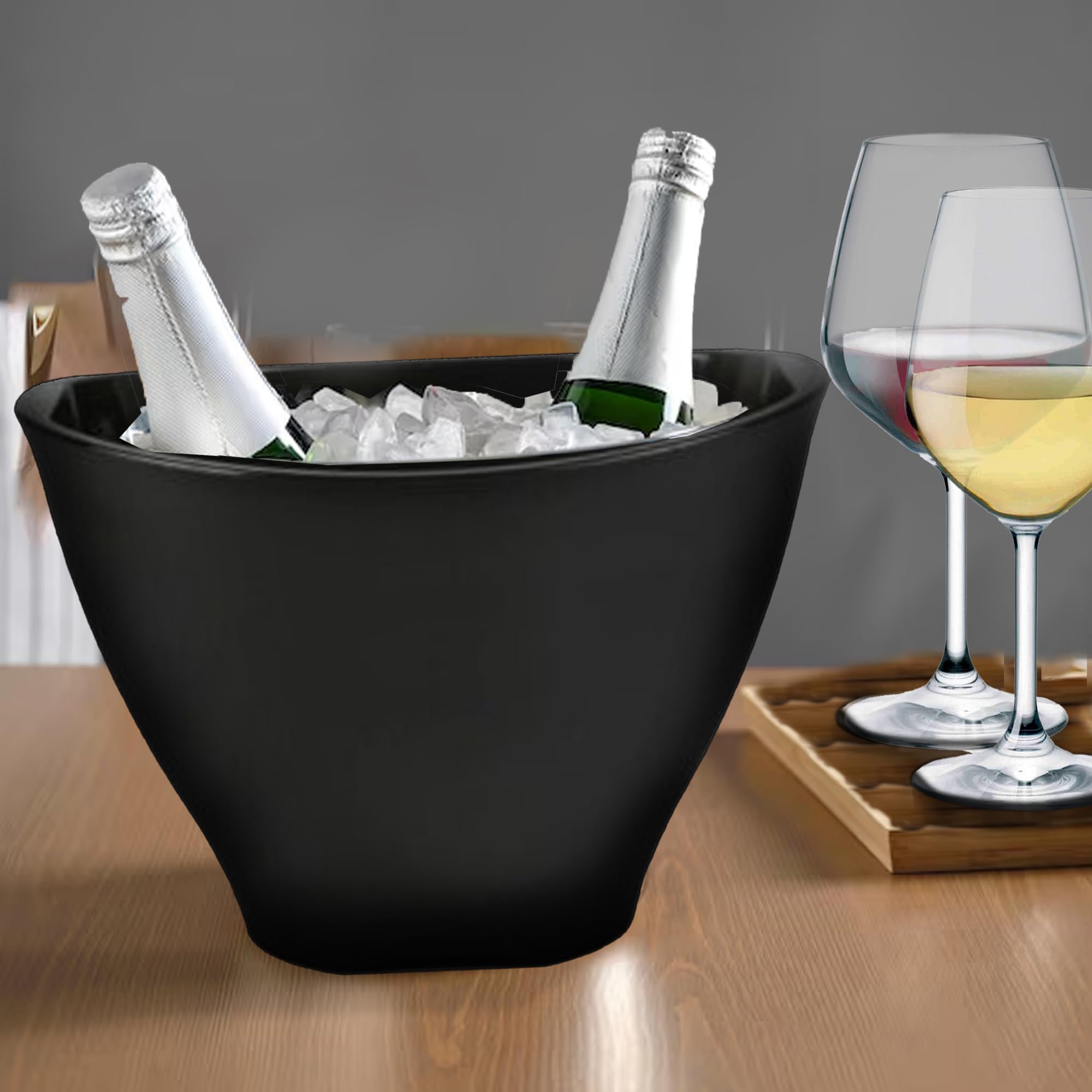 Sicignano | Juego de copas de vino tinto CL.53 + vino blanco 43,5 cl.43,5 Divino de cristal para 6 personas, transparentes, aptas para lavavajillas – regalo cubo champán blanco 2 botellas, Made in