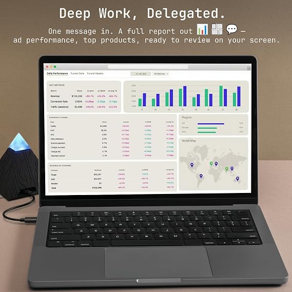 Autonomous Intern V1 Personal AI Assistant Device & Agent Mini PC | Automate Email, Calendar & Tasks via WhatsApp, Telegram, Slack | Plug and Play, No Setup | Remembers & Improves | AI Plan Included