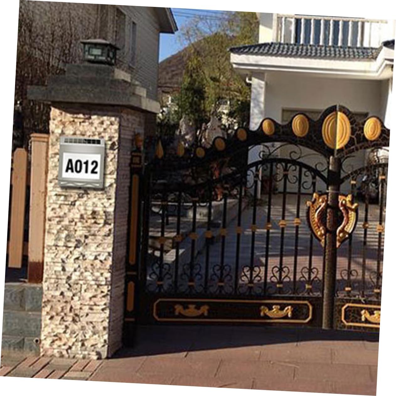 DOITOOL 1set Solar Doorplate Light Led Address Sign Energy Saving Solar Charging for Outdoor Use Design for Enhanced Visibility at Night