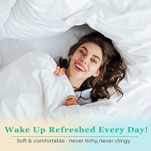 Miniatura 3 de Juego de sábanas a rayas color crema, tamaño Queen, 100% microfibra, juego de sábanas de lujo de hotel, sábanas refrescantes suaves, sábanas de