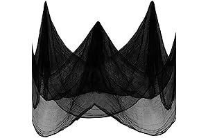 85" x 197" Halloween Black Gauze Fabric