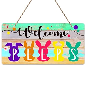 FaCraft Easter Bunny Welcome Door Sign
