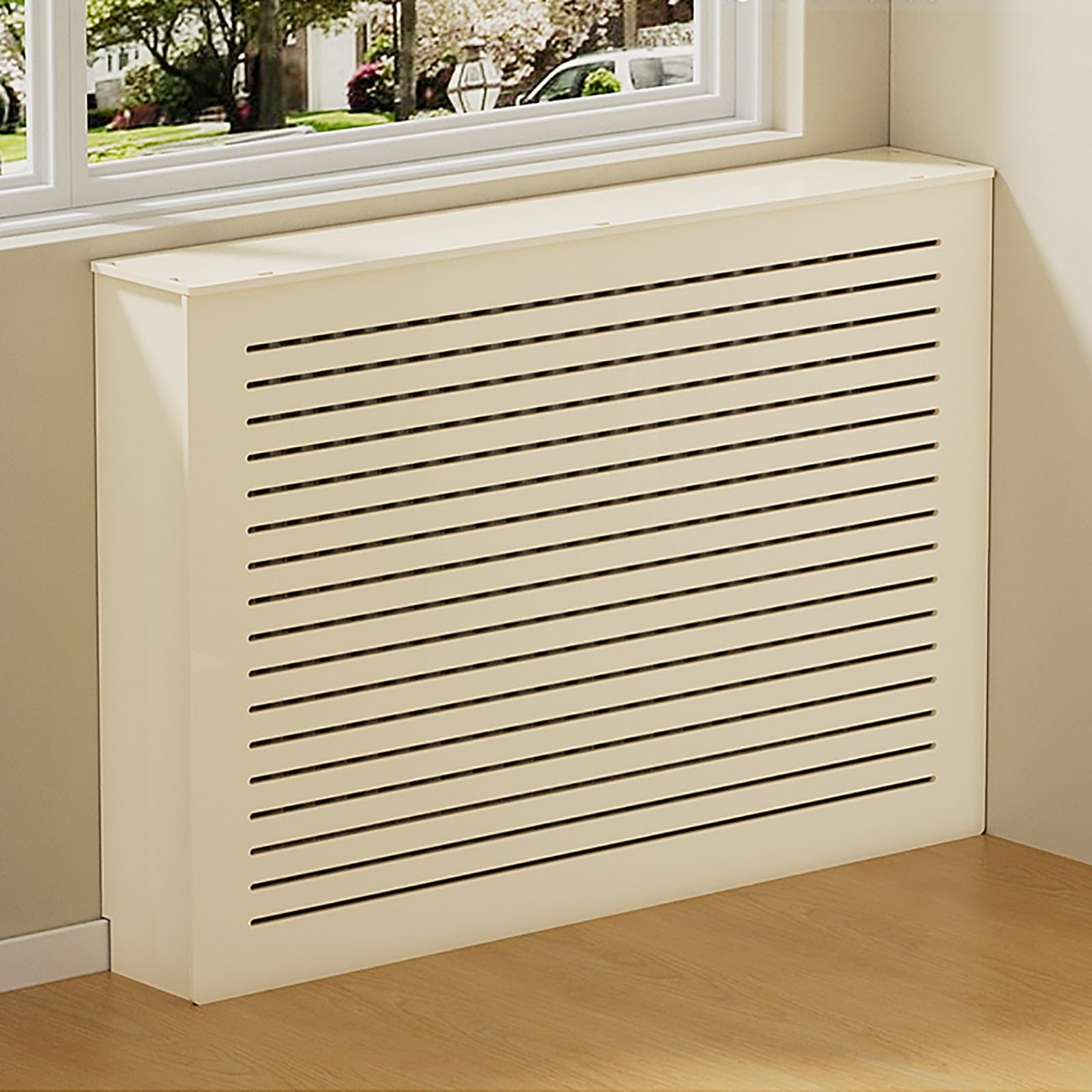 Cubierta de radiador, estante con rejilla para parrilla, organizador decorativo de almacenamiento de calefacción para sala de estar y baño