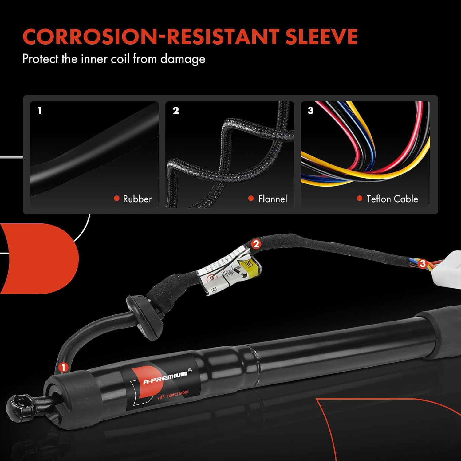 A-Premium Rear Right Tailgate Power Lift Support Shock Strut Compatible with Toyota Fortuner 2015-2020, Replace# 6891071030