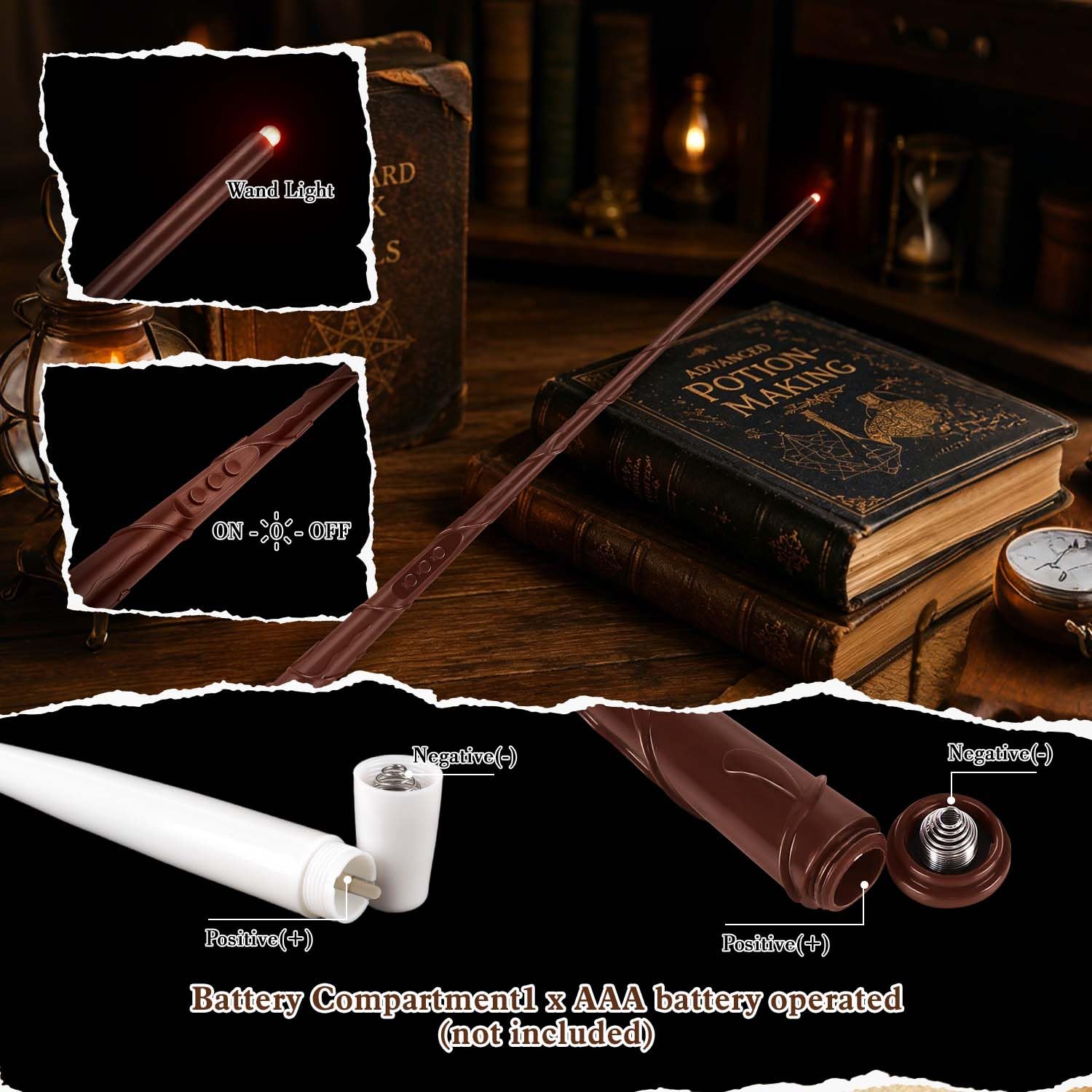 Confezione da 24 candele magiche galleggianti con luci LED calde, candele magiche da appendere per decorazioni di Halloween, feste a tema mago, casa infestata, Natale e decorazioni per