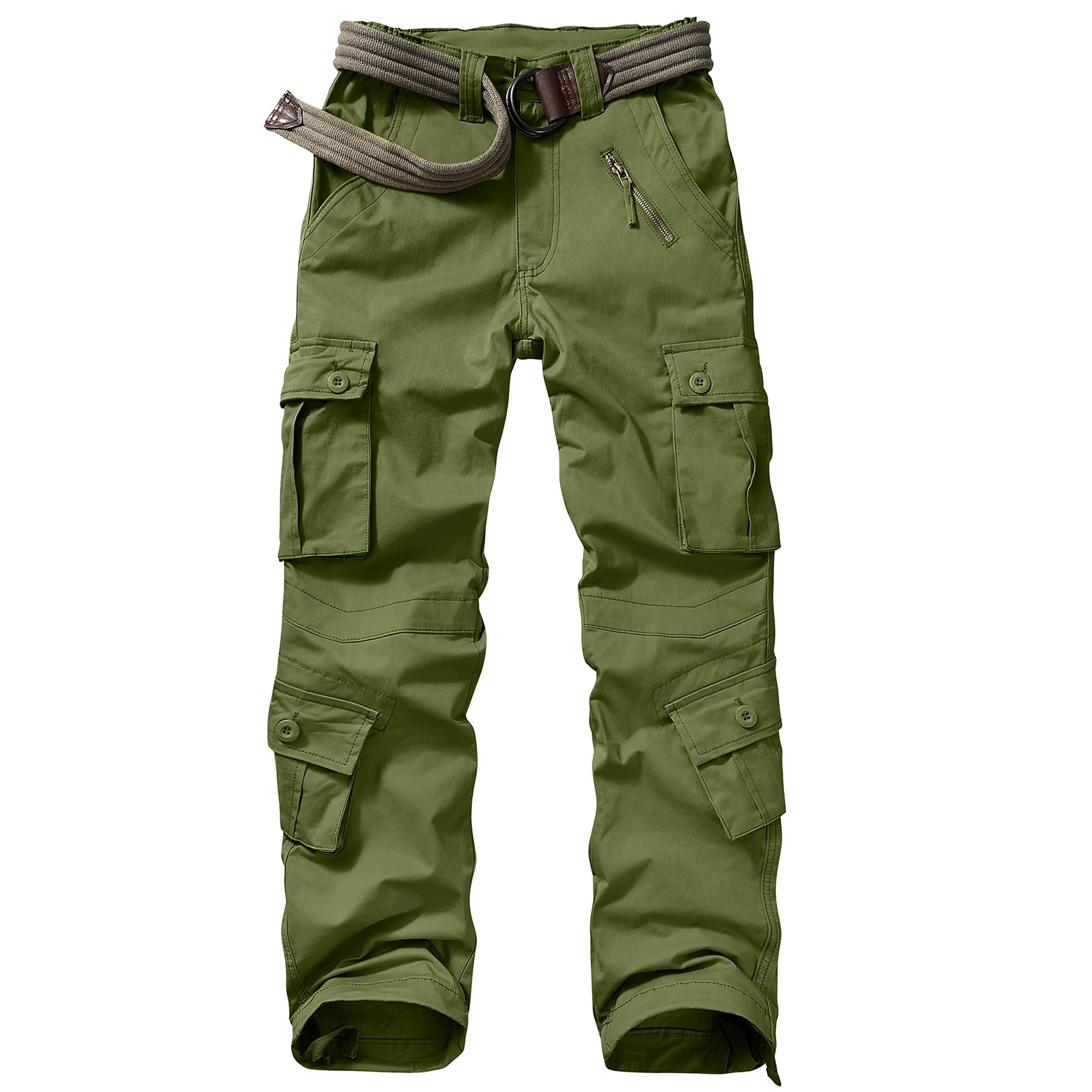 Jawtut Womens Cargo Pants Army Combat Work Pants with 8 Pockets Casual Cotton Ripstop Construction Pants