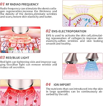YISEMEYA Mini HIFU Machine Massager for Face Professional Skin Tightening Facial Rejuvenation Wrinkle Remove Face Lifting Anti-Aging Beauty Device with 3 Modes and 4 Levels in Chin Neck Eye
